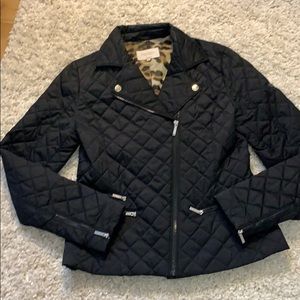 LAUNDRY SHELLI SEGAL  black quilted moto jacket md